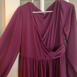 Deep Purple Maternity Photo Dress